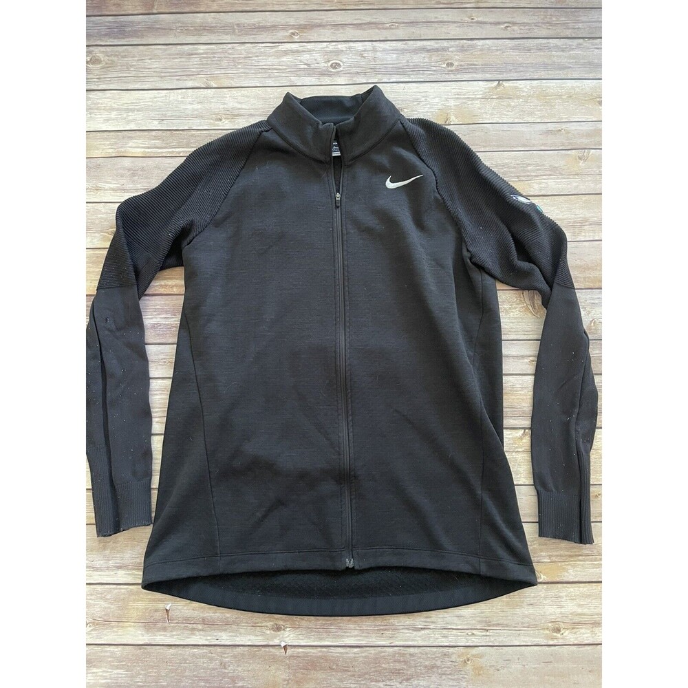 Nike Golf Hornets Team Full lZip Long Sleeve Pullover Sweater Black Men's Medium